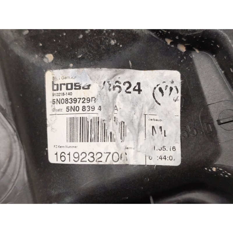 Recambio de elevalunas trasero izquierdo para volkswagen tiguan (5n_) 2.0 tdi 4motion referencia OEM IAM 5N0839729 5N08394 - Gris 2