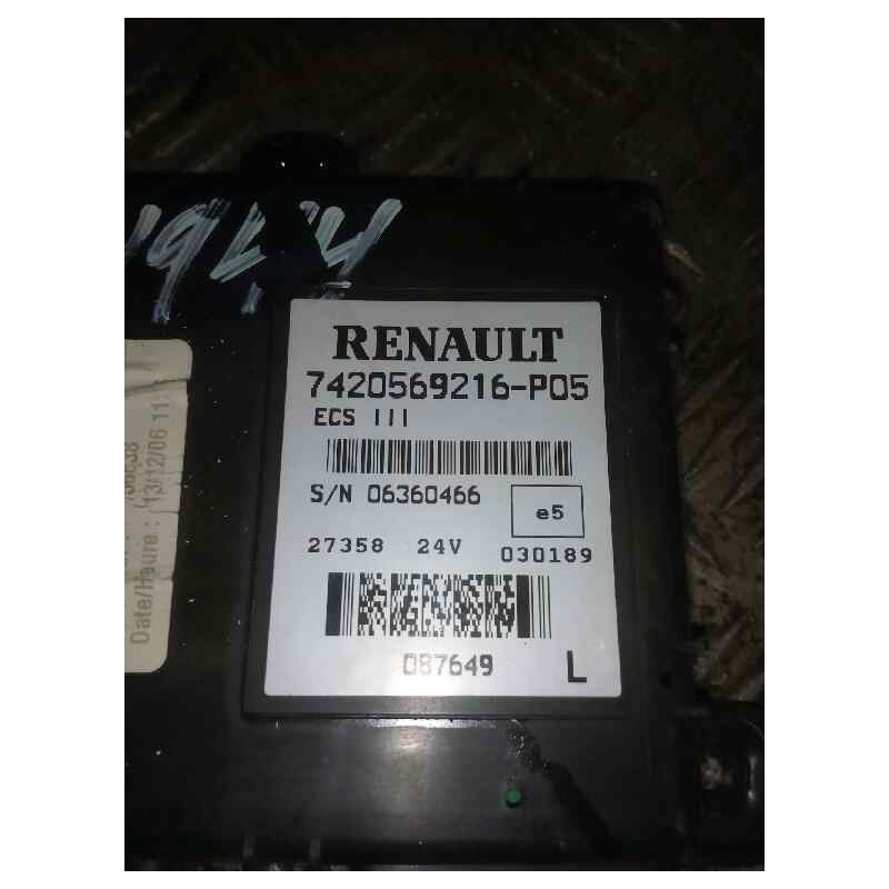 Recambio de modulo electronico para renault magnum ab 2005 cabina adel.tractor semirr. 4x2 4xx.18 gran espacio referencia OEM IA - Blanco 2