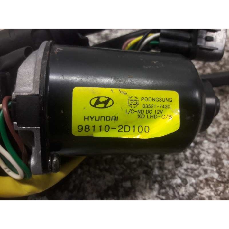 Recambio de motor limpia delantero para hyundai elantra (xd) 1.6 comfort (5-ptas.) referencia OEM IAM 981102D100 035217430 5 PIN - Gris 2