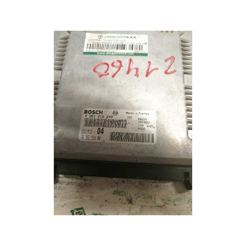 Recambio de centralita motor uce para citroën xsara coupe 2.0 hdi vts (66kw) referencia OEM IAM 0281010249 9636256980 28FM0000 7