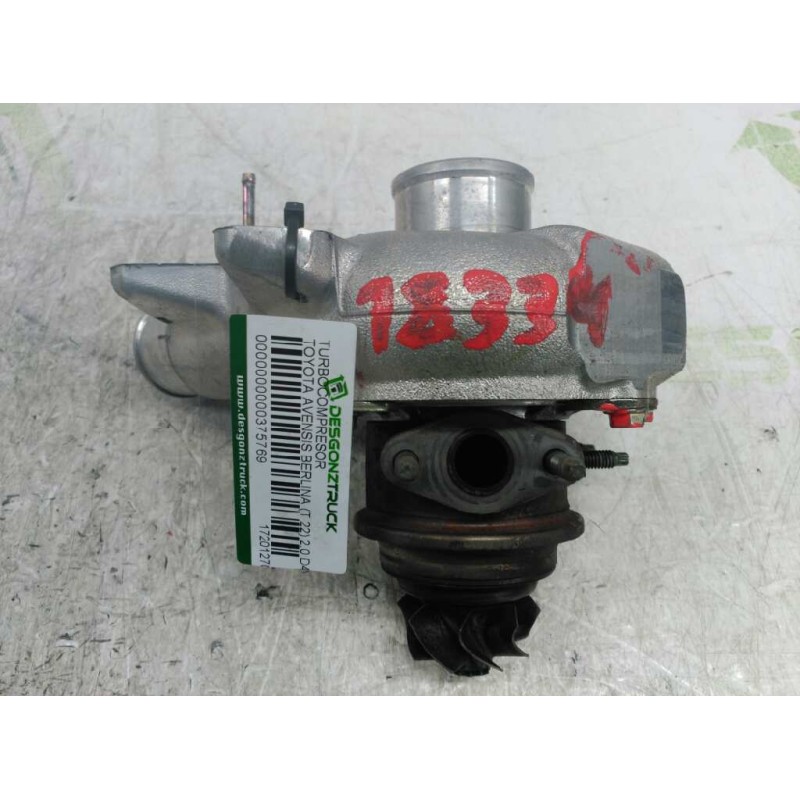 Recambio de turbocompresor para toyota avensis berlina (t 22) 2.0 d4-d luna (4-ptas.) referencia OEM IAM 1720127010 - Verde 2
