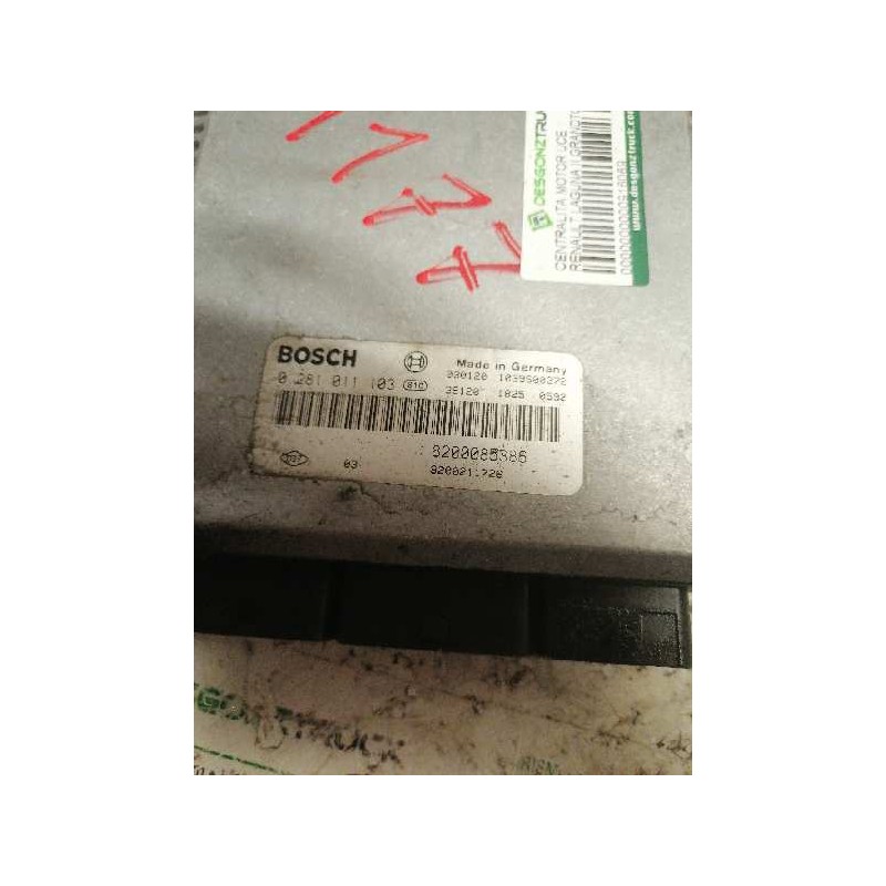 Recambio de centralita motor uce para renault laguna ii grandtour (kg0) expression referencia OEM IAM 0281011103 8200085386 8200 - Gris 2