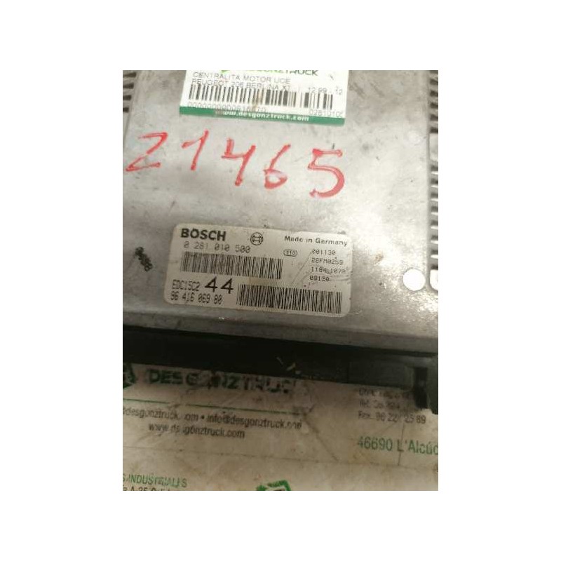 Recambio de centralita motor uce para peugeot 206 berlina xt referencia OEM IAM 0281010500 9641606980 28FM0259 - Gris 2