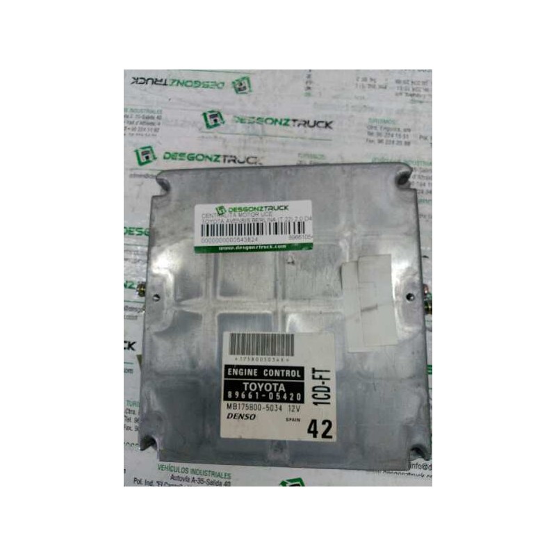 Recambio de centralita motor uce para toyota avensis berlina (t 22) 2.0 d4-d luna (4-ptas.) referencia OEM IAM 8966105420 - Verde