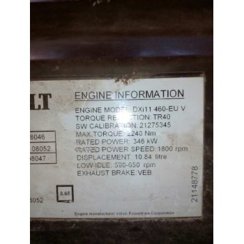 Recambio de despiece motor para renault trucks premium 2 distribution 460.19 (460cv) referencia OEM IAM DXI11460EUV  