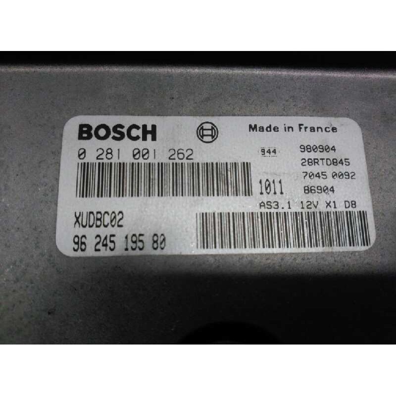 Recambio de centralita motor uce para citroën xantia berlina 1.9 td sx referencia OEM IAM 9624519580 0281001262 BOSCH 2