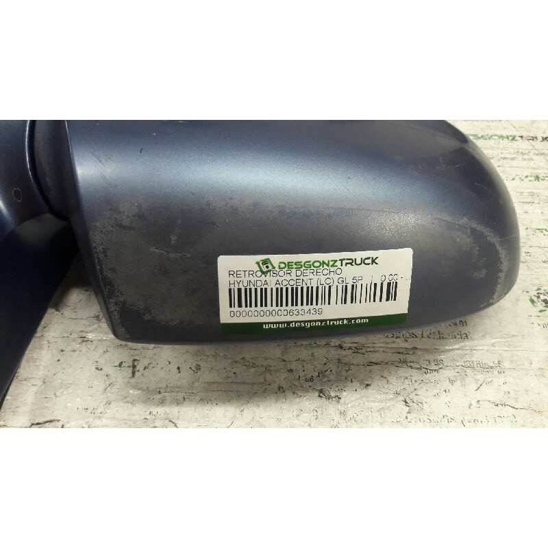 Recambio de retrovisor derecho para hyundai accent (lc) gl 5p referencia OEM IAM - Azul 6