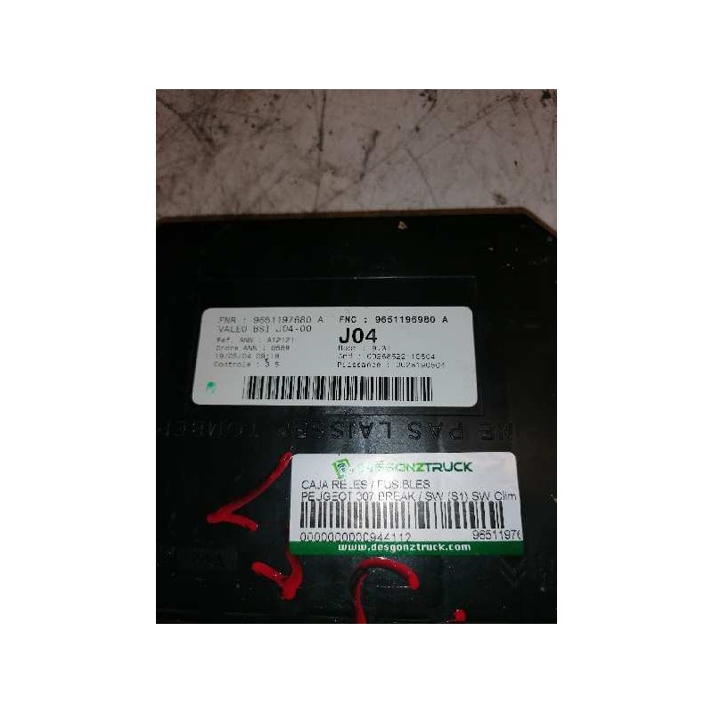 Recambio de caja reles / fusibles para peugeot 307 break / sw (s1) sw clim referencia OEM IAM 9651197680A 9651196980A 3