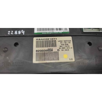 Recambio de cuadro instrumentos para renault megane ii classic berlina confort authentique referencia OEM IAM 8200399694D  