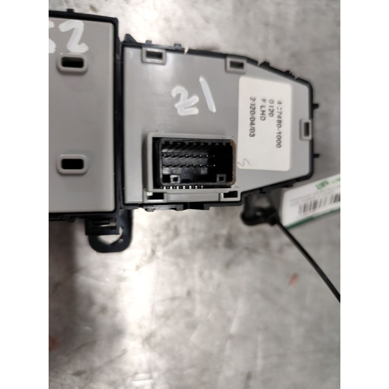 Recambio de mando elevalunas delantero izquierdo para kia niro i (de) e-niro referencia OEM IAM 93570g5240 - Blanco 2