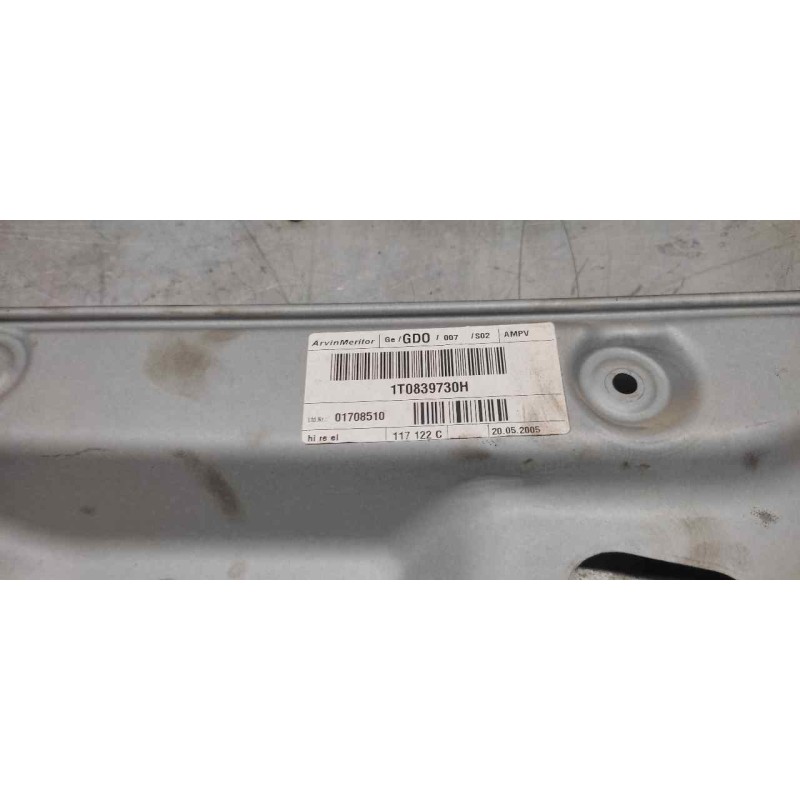 Recambio de elevalunas trasero derecho para volkswagen touran (1t1) advance referencia OEM IAM 1T0839730H 2