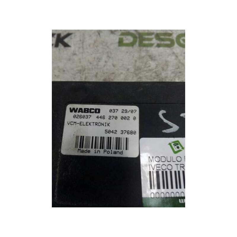 Recambio de modulo electronico para iveco trucks stralis ad 190s45 referencia OEM IAM 4462700020 026037 CENTRALITA VCM 2