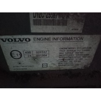 Recambio de motor completo para volvo fm 12 asta 2001 12.1 diesel (d12d420) referencia OEM IAM D12C420EC96  