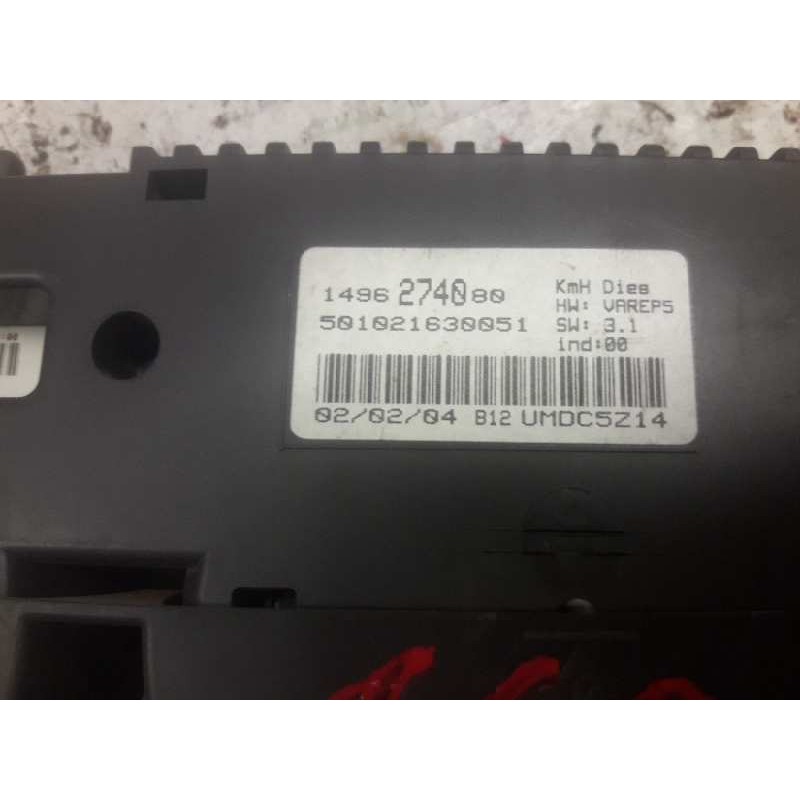 Recambio de cuadro instrumentos para citroën c8 2.2 hdi exclusive referencia OEM IAM 1496274080 501021630051 26 PINS 3