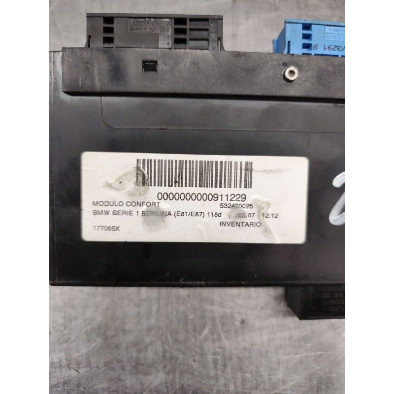 Recambio de modulo confort para bmw 1 (e81) 118 d referencia OEM IAM 5324000  3730315210 - Negro 2