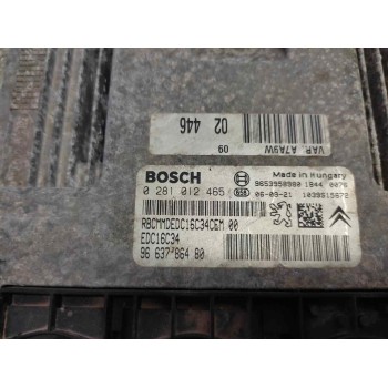 Recambio de centralita motor uce para peugeot 207 xs pack referencia OEM IAM 0281012465 9663786480 9653958980