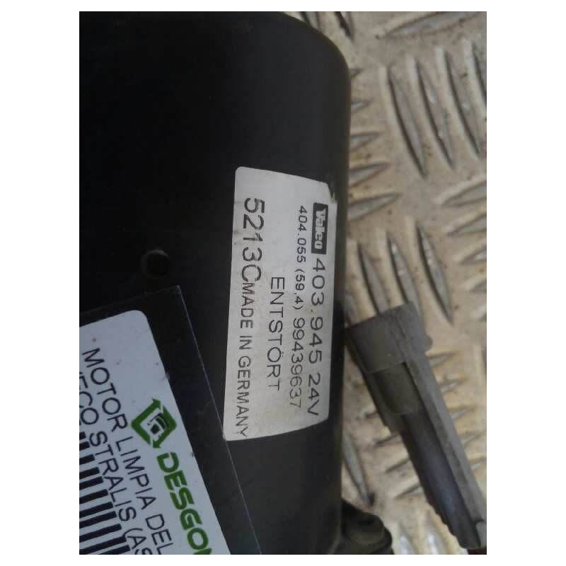 Recambio de motor limpia delantero para iveco stralis (as) fsa t / fp lt 4x2 gran espacio referencia OEM IAM 99439637 403945 VAL 2
