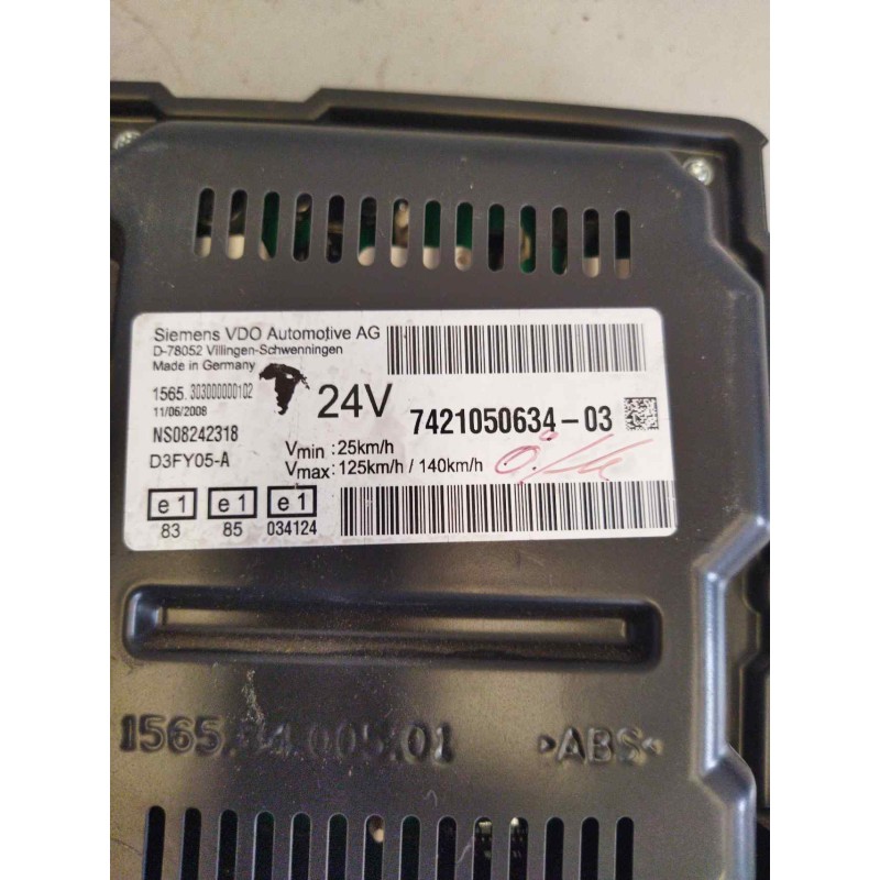 Recambio de cuadro instrumentos para renault magnum ab 2005 12.8 diesel referencia OEM IAM 7421050634 - Blanco 3