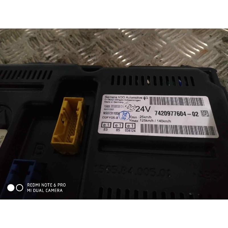 Recambio de cuadro instrumentos para renault magnum ab 2005 cabina adel.tractor semirr. 4x2 4xx.18 gran espacio referencia OEM I - Rojo 3