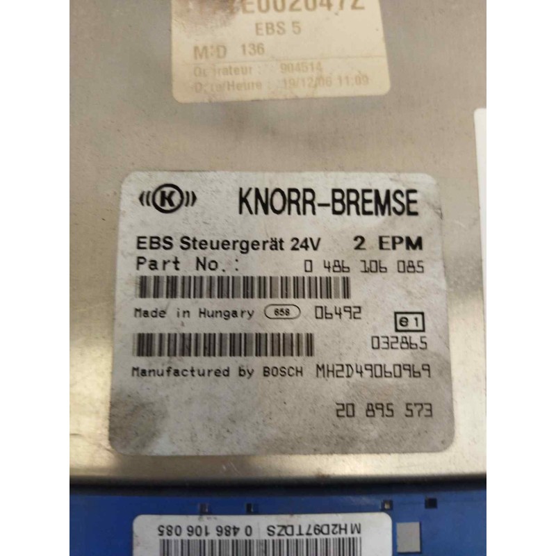 Recambio de modulo electronico para renault magnum ab 2005 12.8 diesel referencia OEM IAM 20895573 0486106085 CENTRALITA EBS - Blanco 3