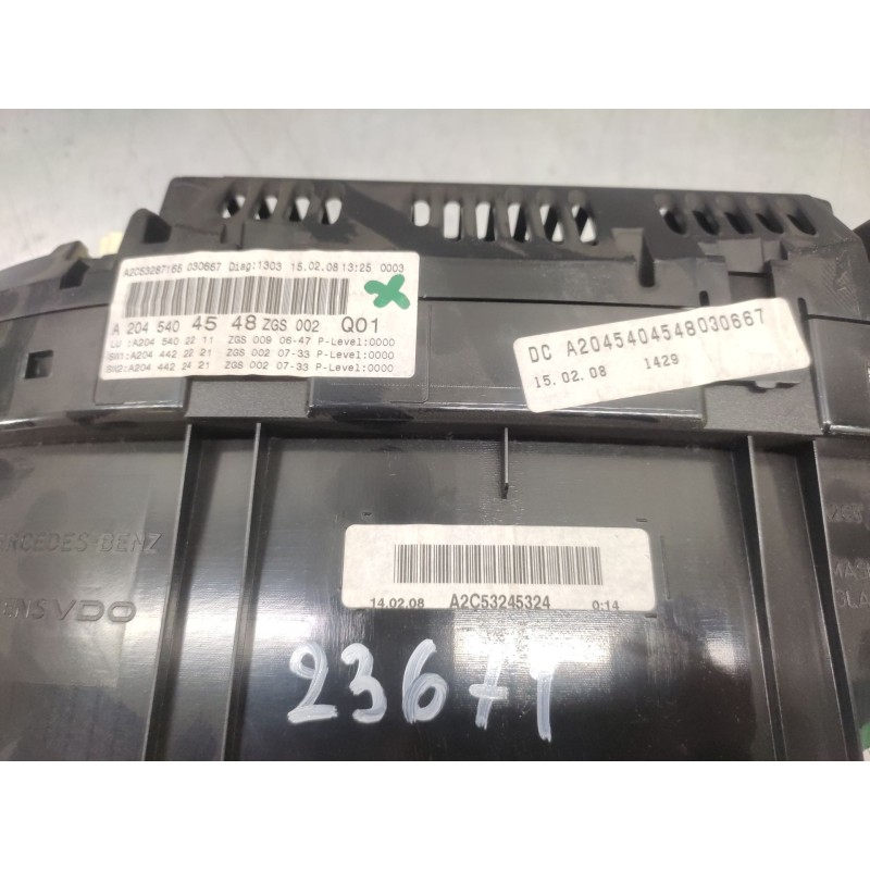 Recambio de cuadro instrumentos para mercedes-benz clase c (w204) berlina c 220 cdi (204.008) referencia OEM IAM A2045404548  A2 - Gris 3
