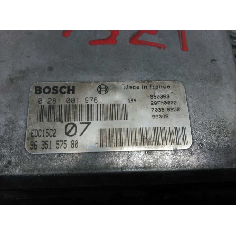 Recambio de centralita motor uce para peugeot 306 berlina 3/4/5 puertas (s2) boulebard referencia OEM IAM 9635157580 0281001976 3