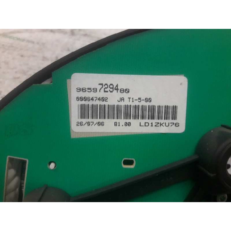 Recambio de cuadro instrumentos para peugeot 206 sw xs referencia OEM IAM 9659729480 000647402 18 PINS 3