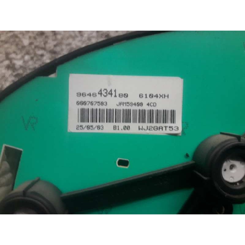 Recambio de cuadro instrumentos para peugeot partner (s2) combiespace referencia OEM IAM 9646434180 000707503 18 PINS - Blanco 3