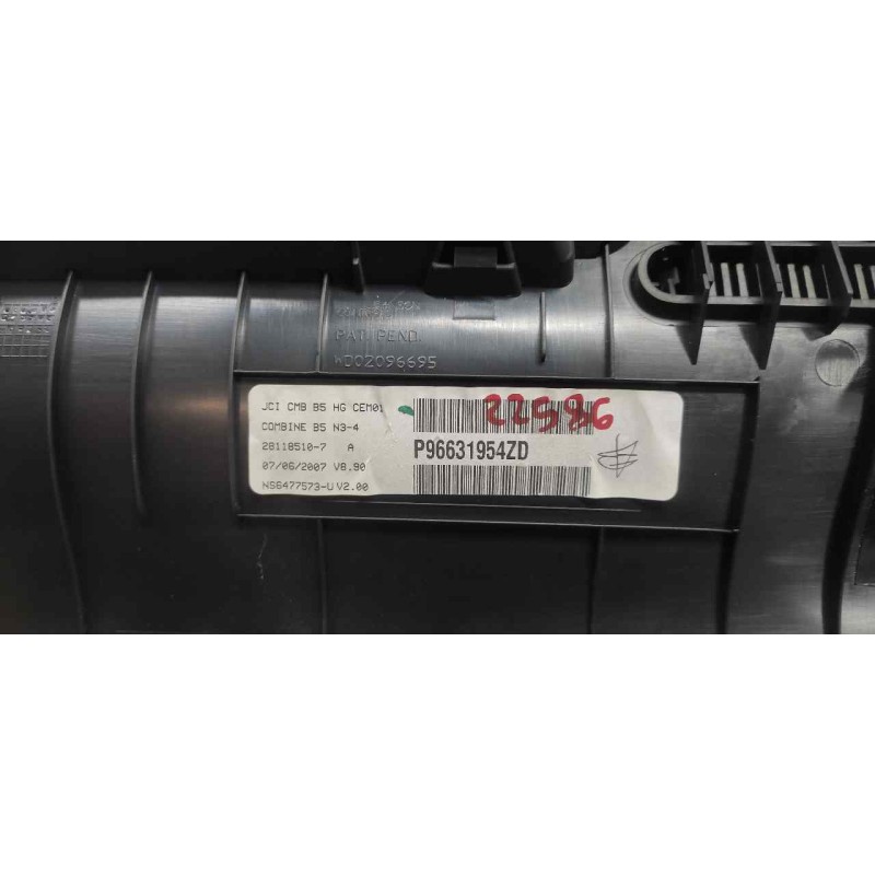 Recambio de cuadro instrumentos para citroën c4 berlina 1.6 16v hdi referencia OEM IAM 96631954ZD NS6477573U 6