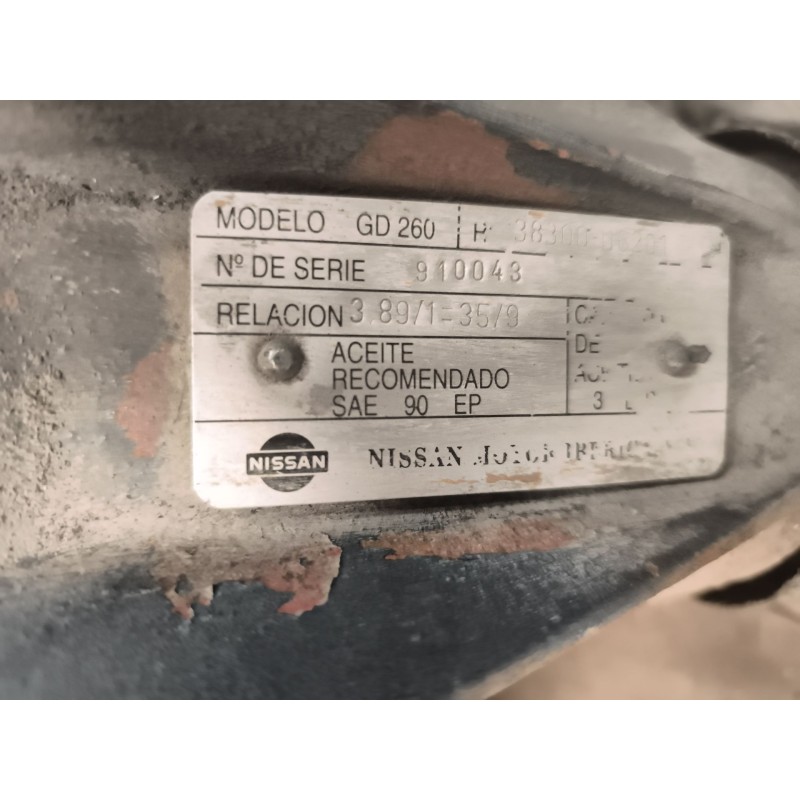 Recambio de grupo para nissan eco - t 100.45/78 kw/e2 3.0 diesel referencia OEM IAM GD260 38300D6201 RATIO:3.89/1=35X9 5