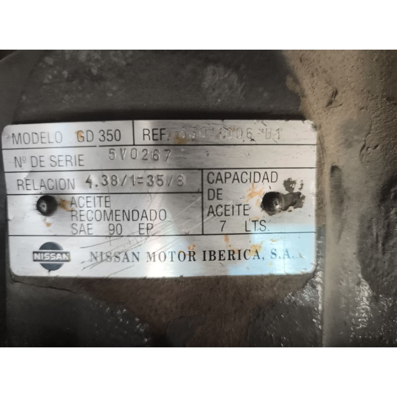 Recambio de grupo para nissan l - 80.14 referencia OEM IAM GD350 63011006D1 RATIO:4 , 38/1=35X8 5