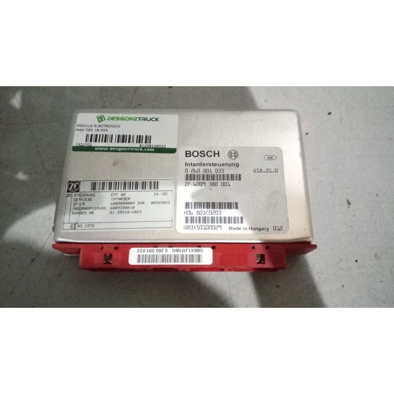 Recambio de modulo electronico para man tgx 18.xxx 12.4 diesel referencia OEM IAM 81258106023 6009380001 0260001033