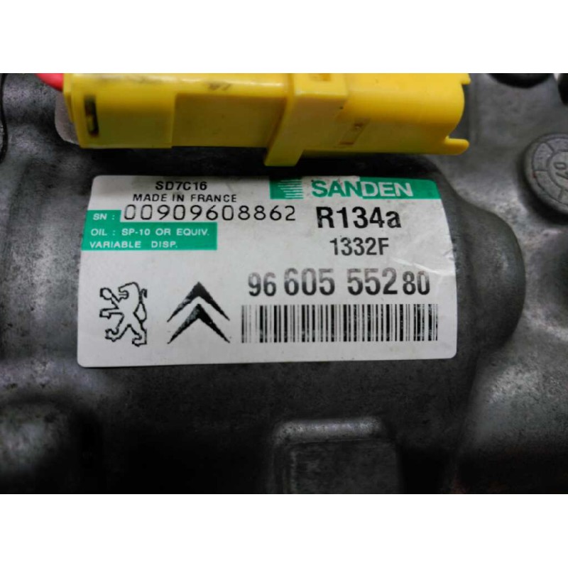 Recambio de compresor aire acondicionado para citroën c5 berlina 1.6 hdi fap referencia OEM IAM 9660555280 1332F 00909608862 - Negro 3