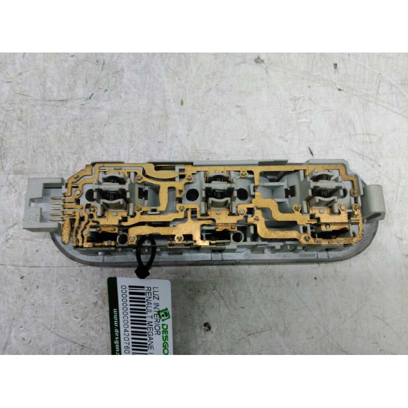 Recambio de luz interior para renault megane ii berlina 5p confort authentique referencia OEM IAM 8200073234 TRASERA - Negro 2