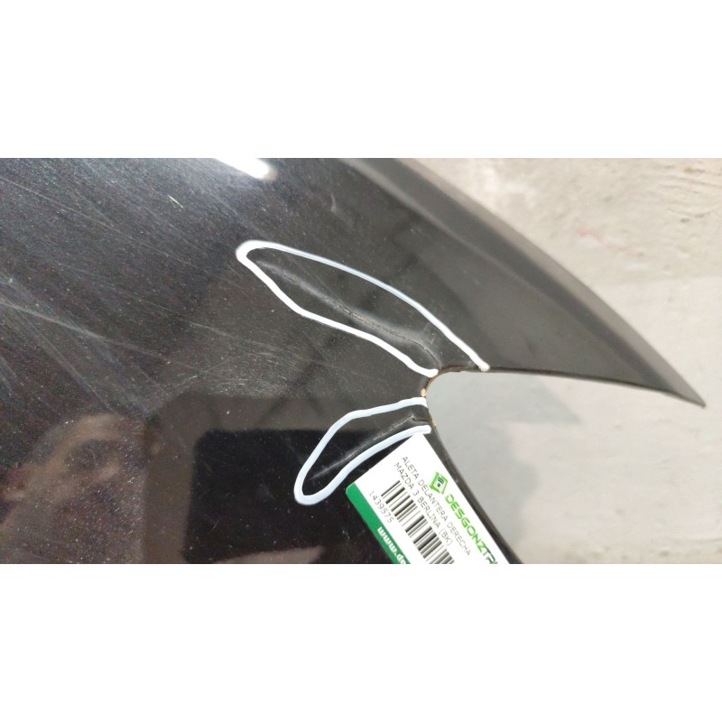 Recambio de aleta delantera derecha para mazda 3 berlina (bk) 1.6 crdt active referencia OEM IAM - Negro 2