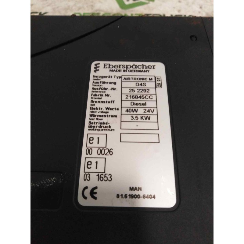 Recambio de motor calefaccion para man tg - a 18 referencia OEM IAM 81619006404 AIRTRONIC M D4S EBERSPACHER - Blanco 2