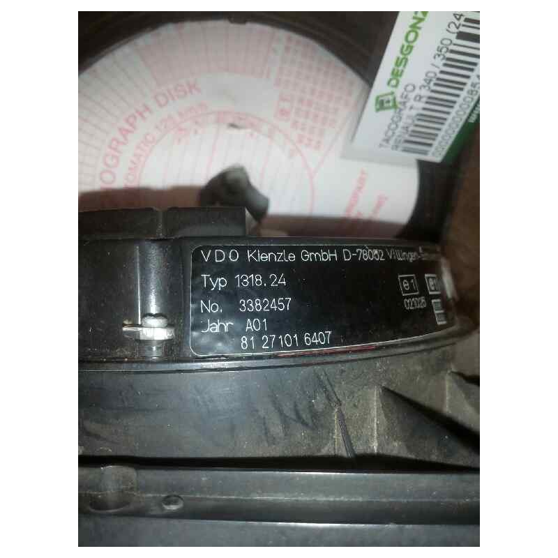 Recambio de tacografo para renault r 340 / 350 (247/249/259 kw) fgfe 340 ti major 249 kw cabina para dormir referencia OEM IAM 1 - Blanco 2