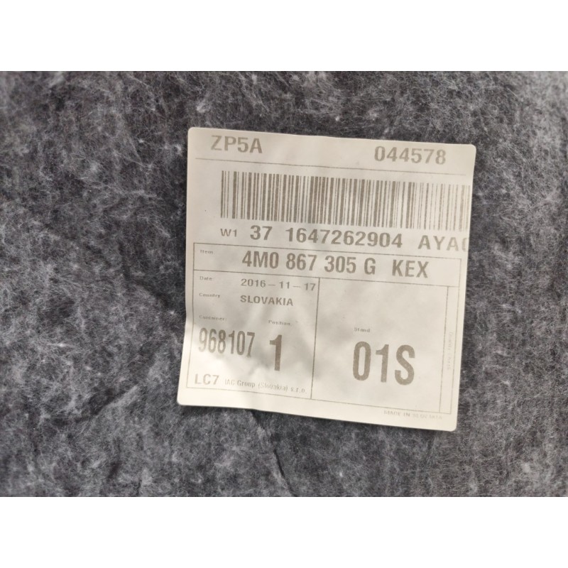 Recambio de guarnecido puerta trasera izquierda para audi q7 (4mb, 4mg, 4mq) 3.0 tdi quattro referencia OEM IAM - Negro 5