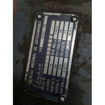 Recambio de motor completo para pegaso trucks sava .... referencia OEM IAM 970215 201800068 