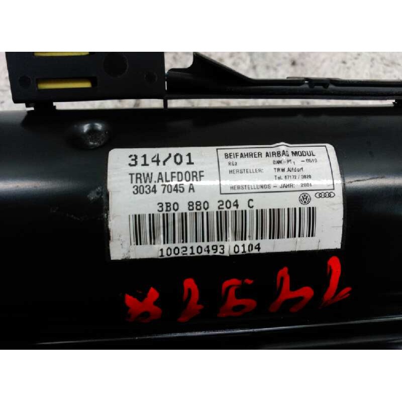 Recambio de airbag delantero derecho para volkswagen passat berlina (3b3) 1.9 tdi referencia OEM IAM 3B0880204 3