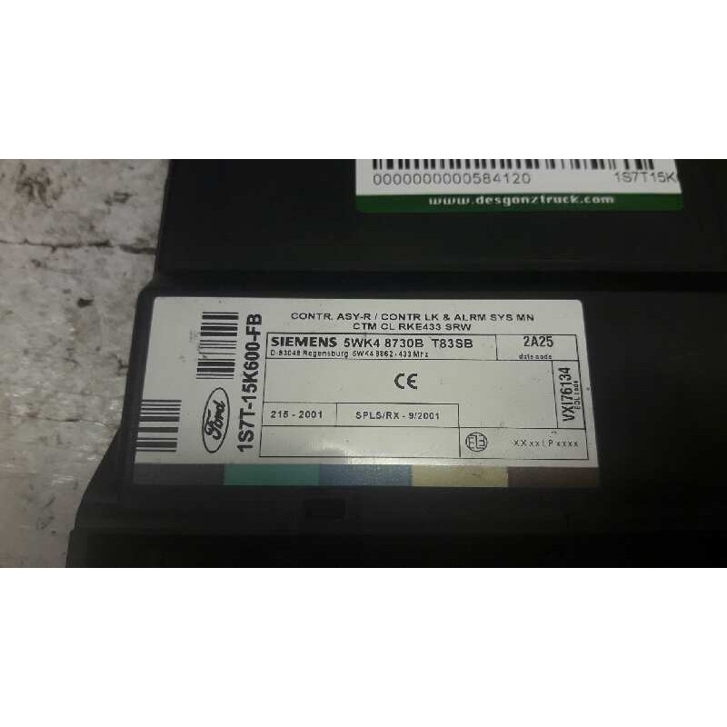 Recambio de centralita cierre para ford focus berlina (cak) ambiente referencia OEM IAM 1S7T15K600FB - Blanco 2
