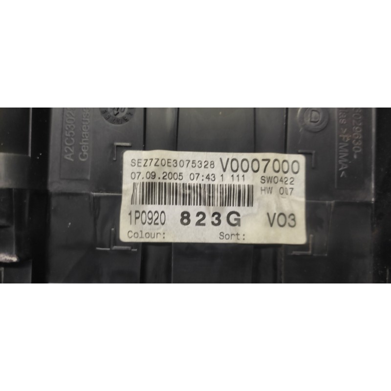 Recambio de cuadro instrumentos para seat leon (1p1) 1.9 tdi referencia OEM IAM 1P0920823G 110080280027 3