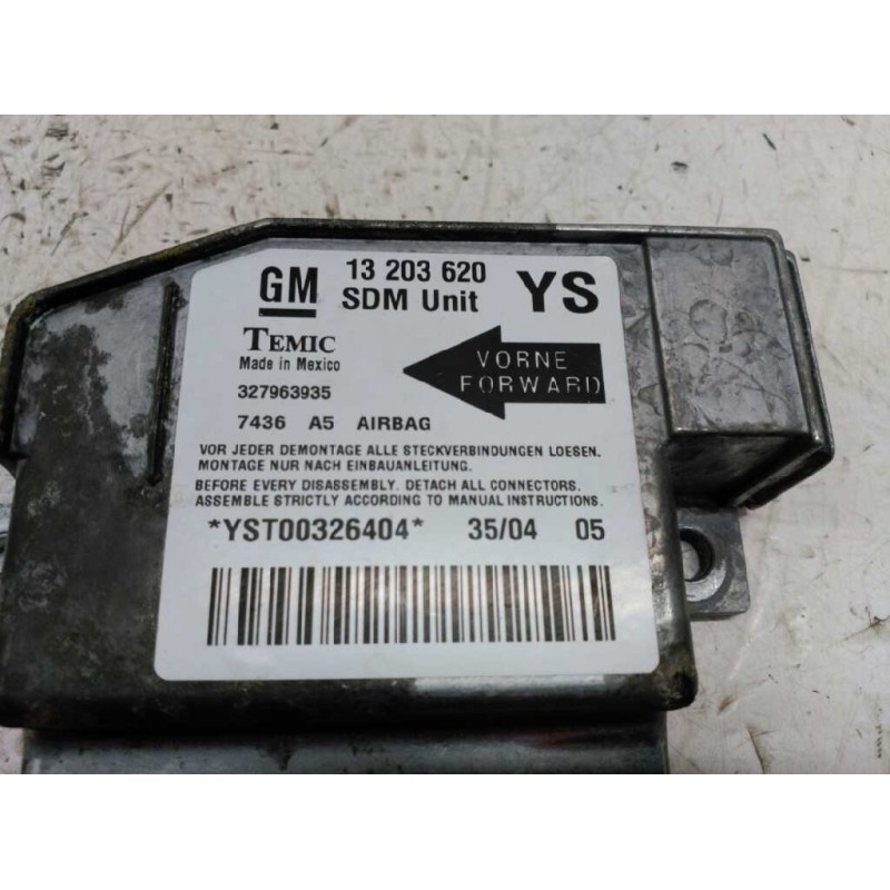 Recambio de centralita airbag para opel meriva blue line referencia OEM IAM 13203620 327963935 2
