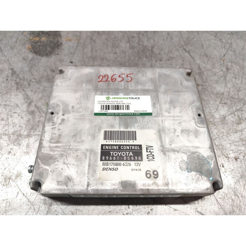 Recambio de centralita motor uce para toyota avensis berlina (t25) 2.0 d4-d executive berlina (5-ptas.) referencia OEM IAM 89661