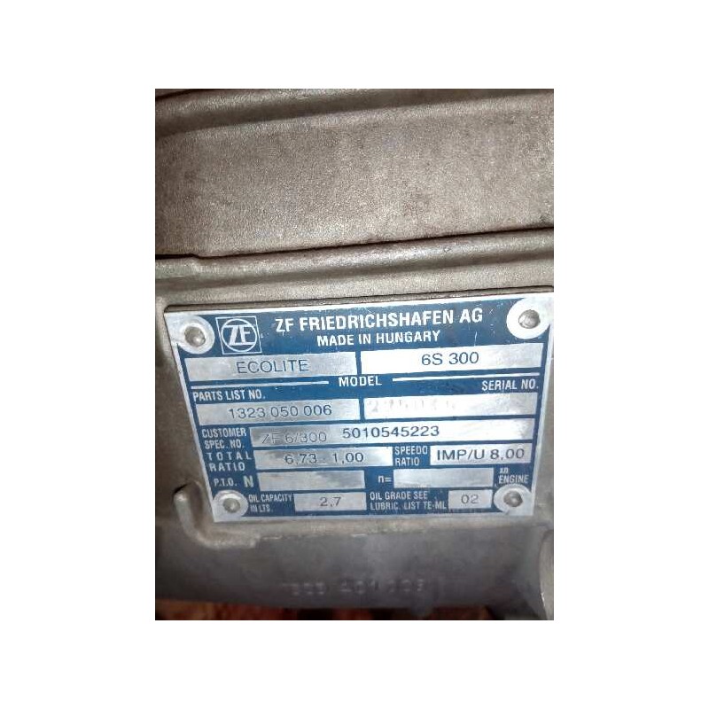 Recambio de caja cambios para renault mascott ka 130.35/55 base referencia OEM IAM 6S300 1323050006 225046 - Azul 8