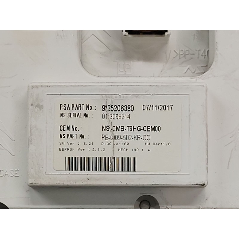 Recambio de cuadro instrumentos para peugeot 308 active referencia OEM IAM 9825206380 - Blanco 3