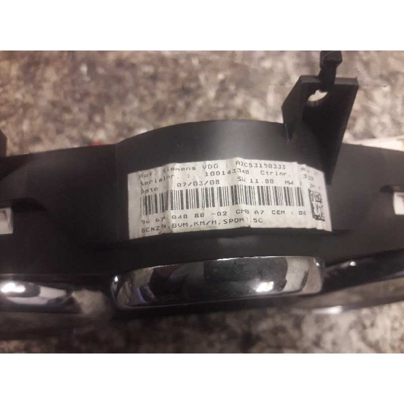 Recambio de cuadro instrumentos para peugeot 207 confort referencia OEM IAM 9662904080 100143340 18 PINS - Gris 4