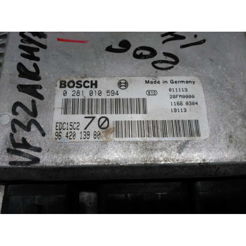 Recambio de centralita motor uce para peugeot 206 berlina referencia OEM IAM 9642013980 0281010594 BOSCH - Blanco 2