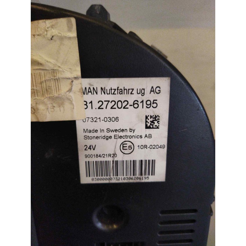 Recambio de cuadro instrumentos para man tg - a 18.480 12.4 diesel referencia OEM IAM 81272026195 - Blanco 3