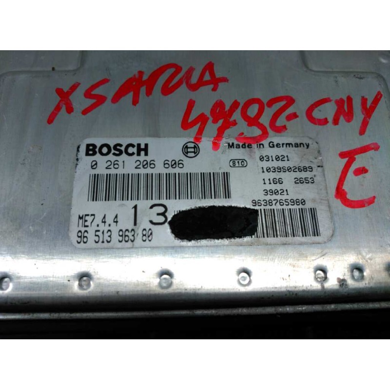 Recambio de centralita motor uce para citroën xsara berlina 1.6 16v cat (nfu / tu5jp4) referencia OEM IAM 9651396380 0261206606 - Blanco 4